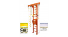 Шведская стенка Kampfer Wooden ladder Maxi Wall (№4 Вишневый Высота 3 м белый)