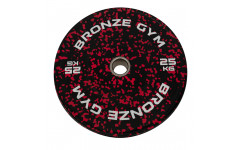 Диск бамперный BRONZE GYM камуфляж красный 25кг