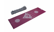 Коврик для йоги 2.5 мм пурпурный в сумке с ремешком для йоги